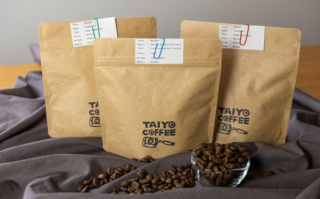 スペシャルティコーヒー豆 100g×3 種飲み比べセット【TAIYO COFFEE ROASTERS】【102-1】