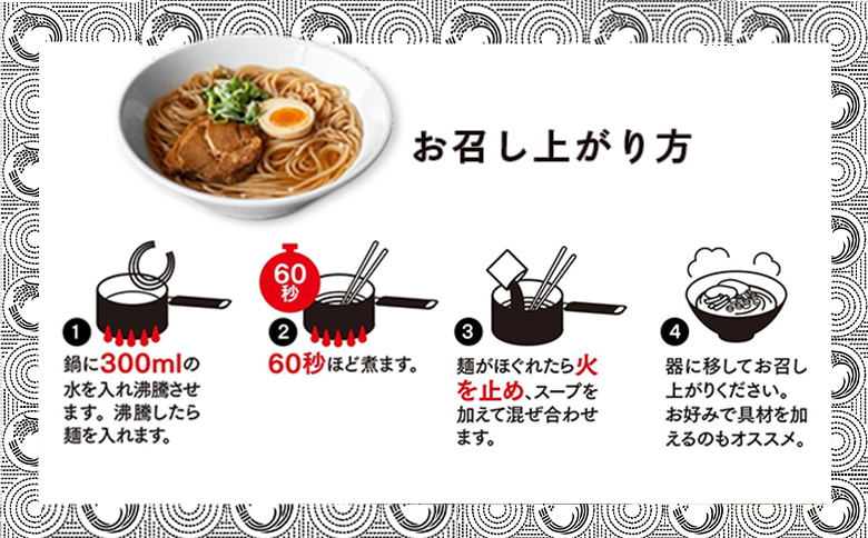 スーパー麺　平打麺　ラーメン4食セット（麺・スープ各4食）【46056】
