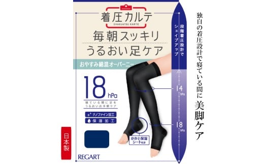 【メディックピエドシリーズ】おやすみ綿混オーバーニー Mサイズ ネイビー ソックス くつした 靴下 日用品 美容 着圧ソックス 生活用品 健康用品 健康グッズ スポーツ 旅行 トラベル