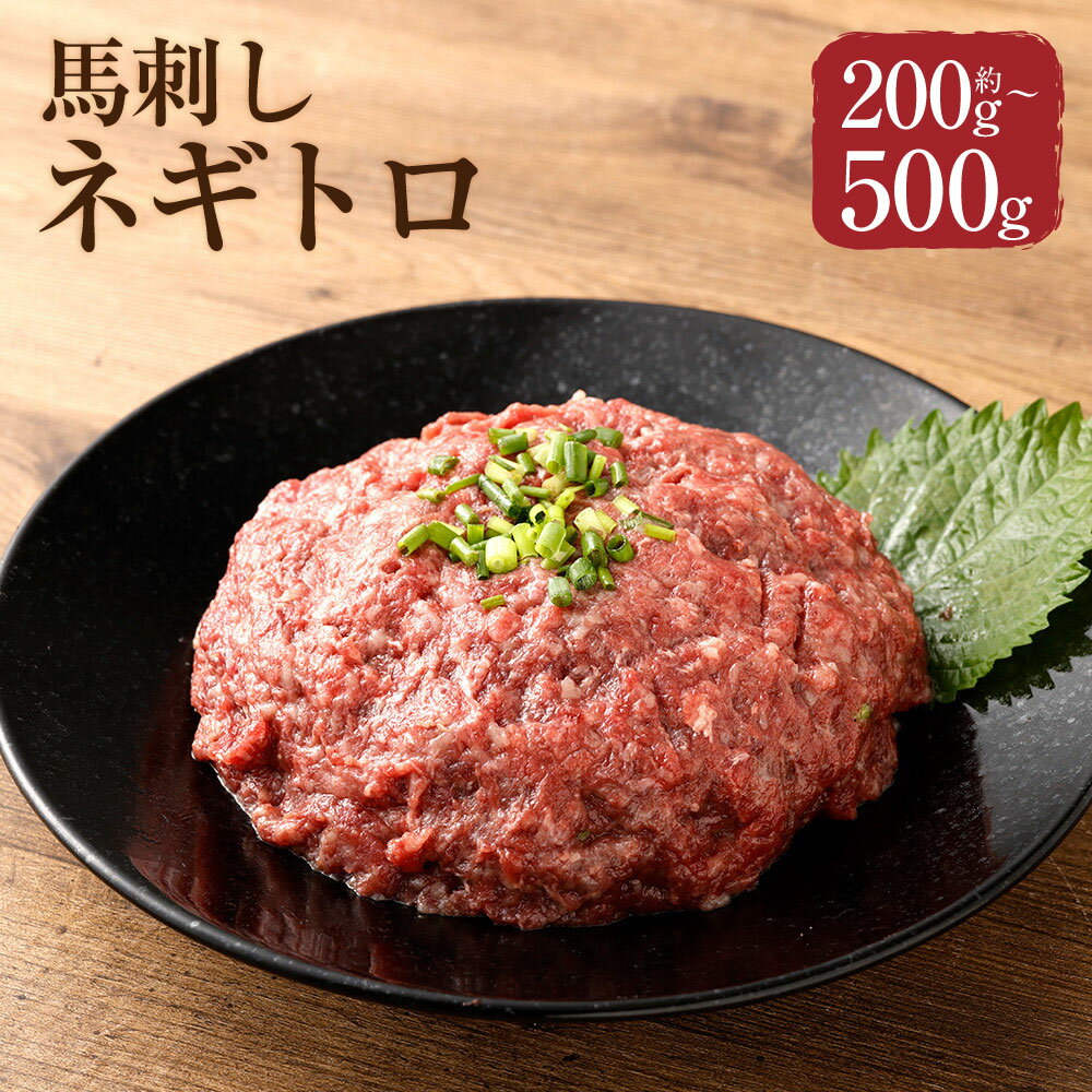 【ふるさと納税】＜選べる内容量＞【フジチク】馬刺しネギトロ 1パック約50g 計約200g（4パック） / 計約300g（6パック） / 計約400g（8パック） / 計約500g（10パック） 馬肉 お肉 馬刺 ペースト状 サシ 生姜 馬刺しのたれ 冷凍 熊本県 相良村 送料無料