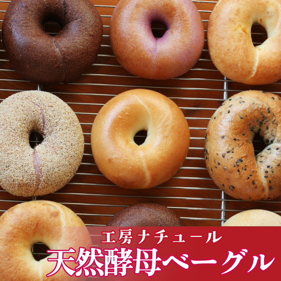 【ふるさと納税】＜『工房ナチュール』の天然酵母ベーグルセット 12個 内容お任せ ＞ナチュールベーグル セット 無添加 自家製酵母 小麦 プレーン クリームチーズ あずき 高知県 佐川町 【冷凍】***数量限定受付***