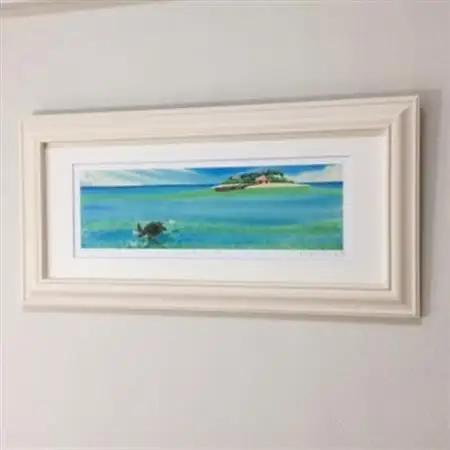 栗乃木ハルミ版画額装品「honu2」【1229381】