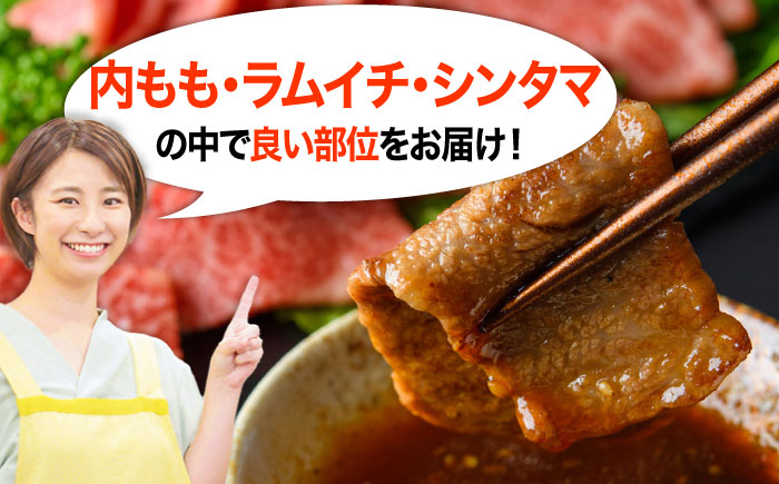 【全6回定期便】おおいた豊後牛 赤身モモ 焼肉用 1kg(500g×2P) 日田市 / 株式会社MEAT PLUS　牛 うし 黒毛和牛 和牛 豊後牛 [AREI096] 【全6回定期便】