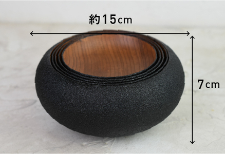 【ざらざら越前漆器】応量器 5つセット 炭黒色 くろめ工房