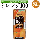 【ふるさと納税】オレンジ100 200ml 24本 合計4,800ml 4.8L オレンジジュース オレンジ 蜜柑 みかん みかんジュース ミカンジュース 果汁100％ ジュース 紙パック 長期保存 常温 九州 熊本県 送料無料