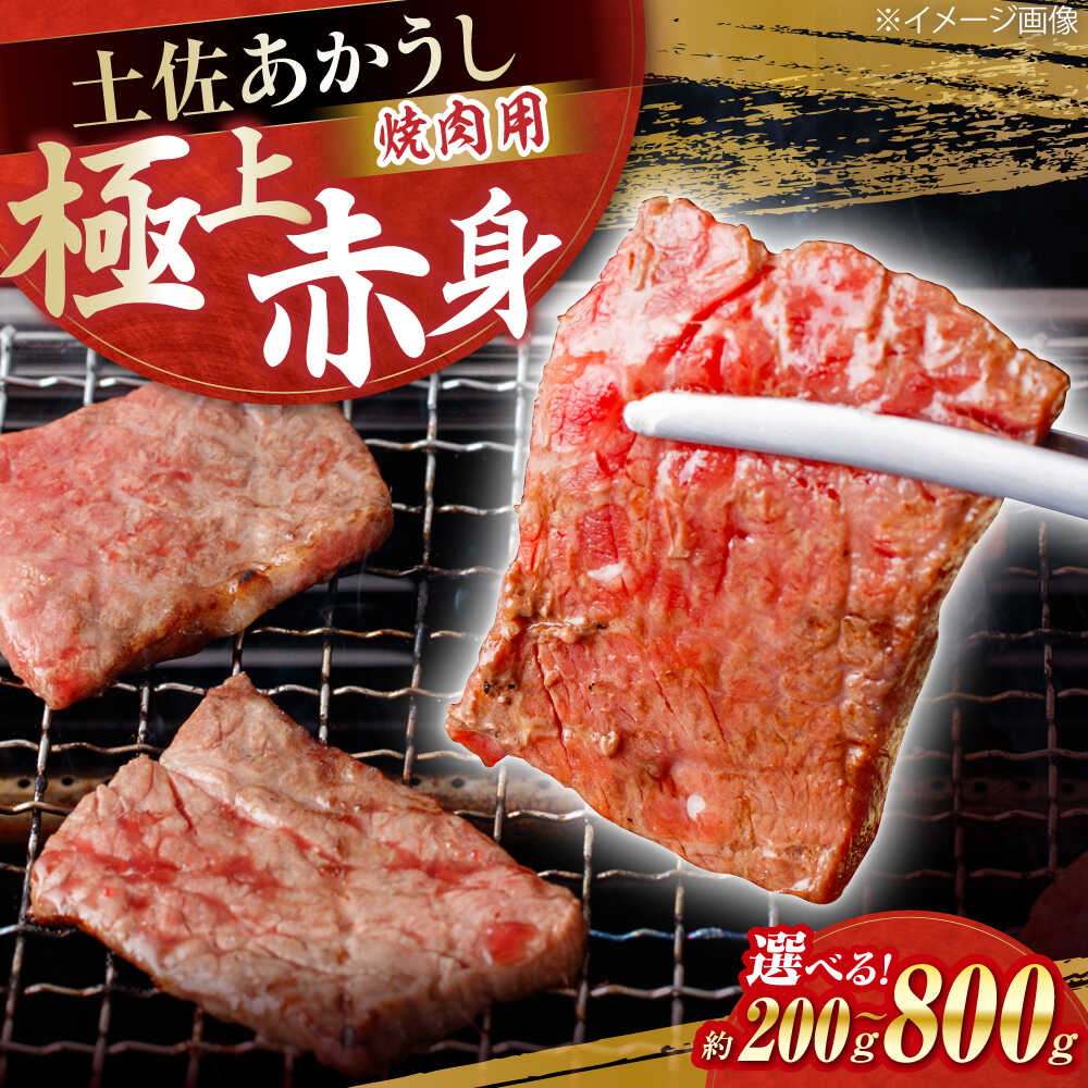 【ふるさと納税】【選べる内容量】土佐あかうし　焼肉 約200g～800g / やわらか ヘルシー うま味凝縮 【(有)山重食肉】[ATAP180]