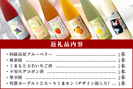 常楽酒造 リキュール 6種 飲み比べ セット ≪ ブルーベリー いちご 桃 デコポン 梨 ヨーグルト ≫ フルーツ リキュール お酒 スイート 女性 人気 ギフト 贈り物 プレゼント フルーツ リキュ