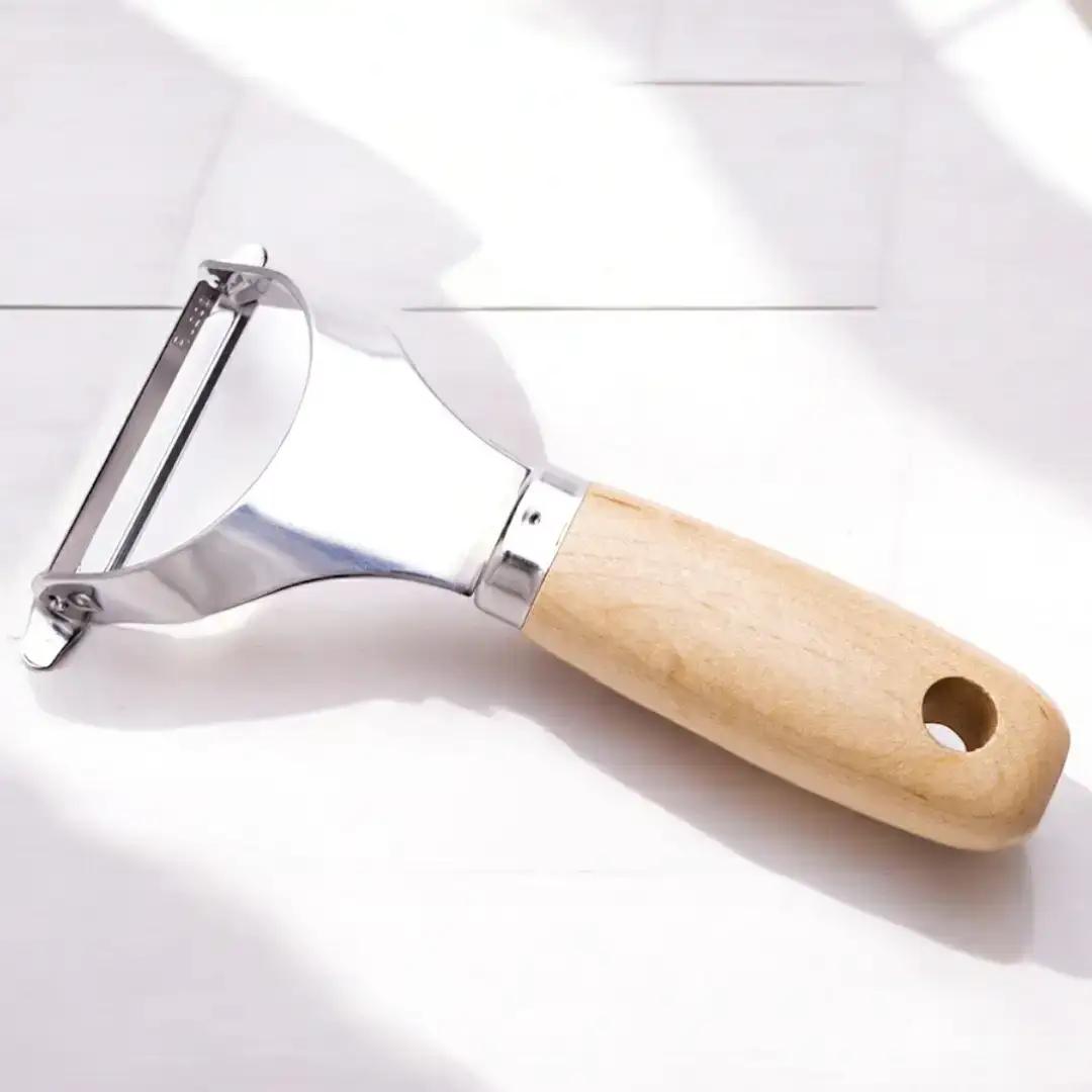 千切りスライスと木柄ピーラー 皮むき 時短 調理器具 キッチン用品 キッチンツール 燕三条製 [小柳産業]【012S096】