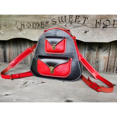 ふるさと納税 小浜市 3WAYバッグ おにぎり(ブラック+レッド)