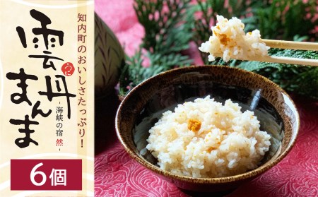 うに うにの炊き込みごはん ～ 雲丹まんま ～ ×６＜海峡の宿 然＞ 北海道ふるさと納税 ウニ 北海道産ウニ うに 雲丹 炊き込みごはん 雲丹まんま