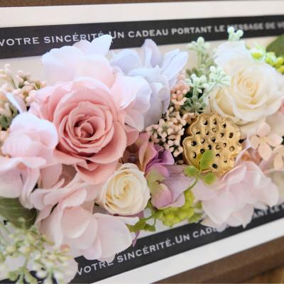 ふるさと納税 小郡市 プリザーブドフラワー ホワイトウッドフレーム ケース付き ピンク[No5354-0403] |  | 01