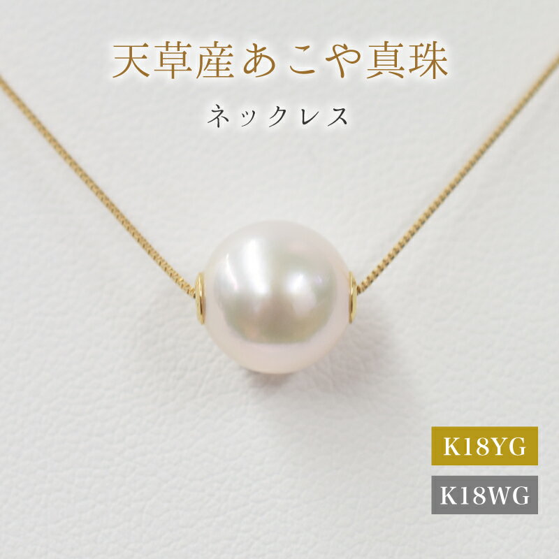 【ふるさと納税】あこや真珠 ネックレス ピンク スルー シリコン 9mm - 9.5mm 調色 真珠 パール ホワイトピンク 選べる 金具 K18YG K18WG アクセサリー ジュエリー 品質保証書 ジュエリーケース 真珠てりクロス お取り寄せ 熊本県 天草市 送料無料