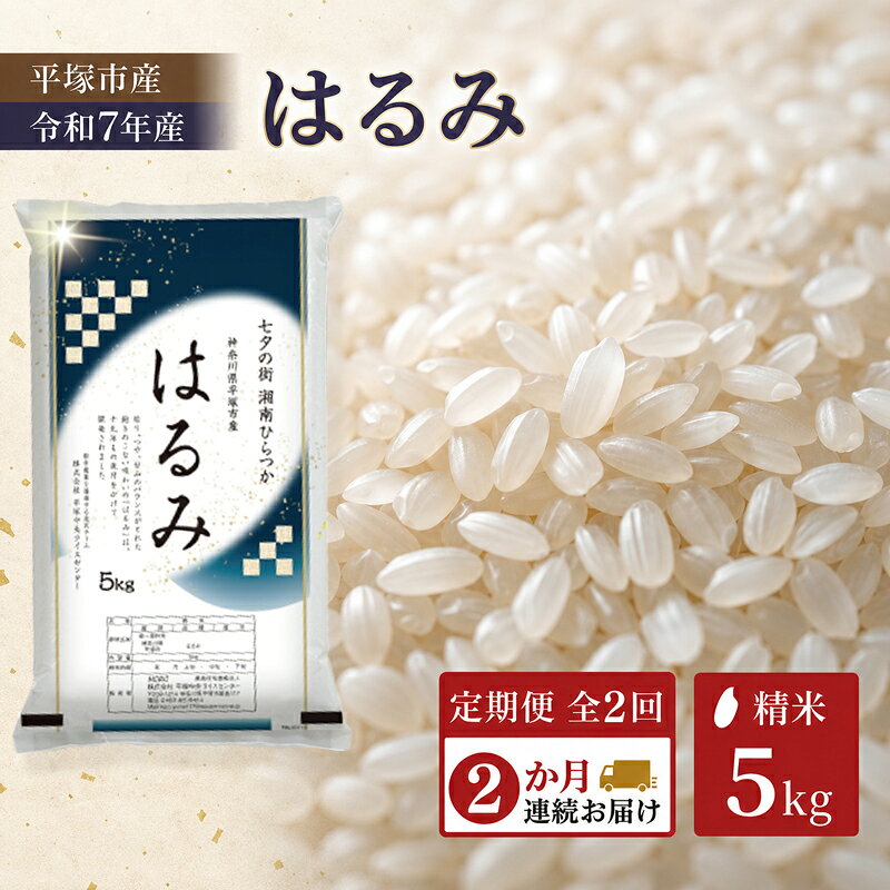 【ふるさと納税】 【令和7年産】 米 はるみ 5kg 【 定期便 2か月 】 お米 こめ コメ 精米 白米 特A 受賞 米 精米 甘い 平塚産 お米 米5kg 米定期便 神奈川県産 ふるさと納税米 ふるさと納税お米 お弁当 弁当 おにぎり 神奈川県 平塚市