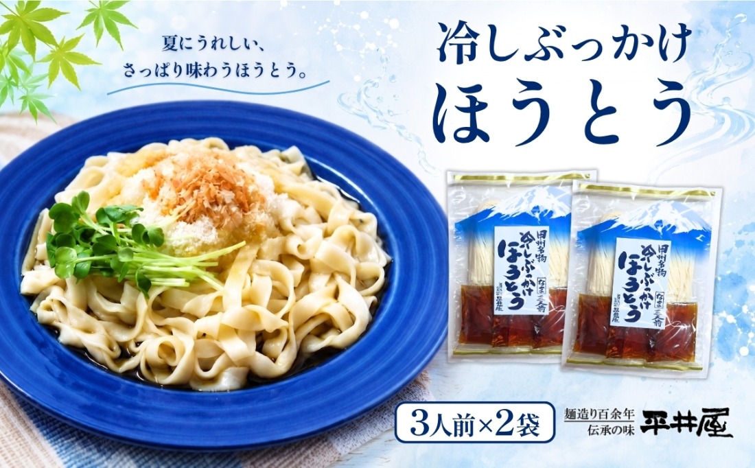 DX011　冷しぶっかけほうとう3人用平袋×2パック