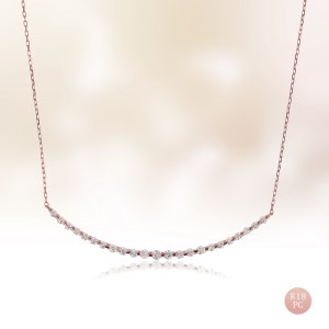 K18PGダイヤモンドネックレス 23pc total0.57ct