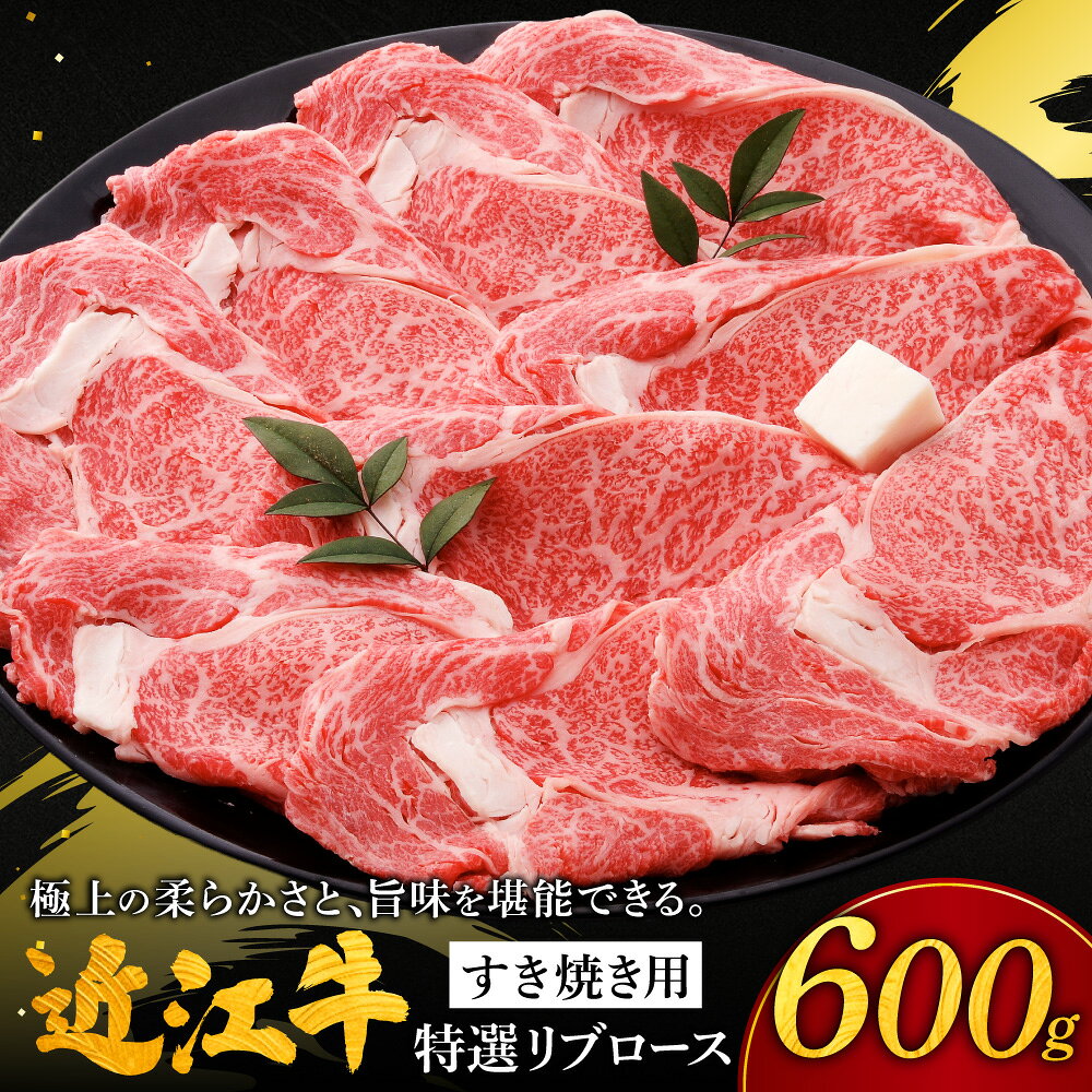 【ふるさと納税】近江牛特選ロースすき焼き用 特選リブロース600g 株式会社千成亭風土 滋賀県 東近江市 11-124-0005 近江牛 すき焼き ロース リブロース 牛肉 霜降り A4 4等級 和牛 スライス 滋賀