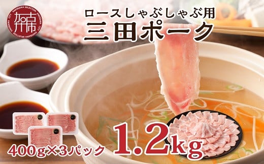  ★選べる配送月★【9月発送】三田ポーク ロースしゃぶしゃぶ用 1.2kg(400ｇ×3パック）《 豚肉 ふるさと納税 セット ロースしゃぶしゃぶ 小分け 豚しゃぶ しゃぶしゃぶ肉 お取り寄せ お取り寄せグルメ 送料無料 》【2401A00210-09】