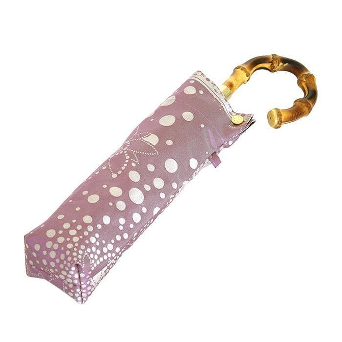 槙田商店【晴雨兼用】折りたたみ傘 kirie ドットフラワー:アメジスト