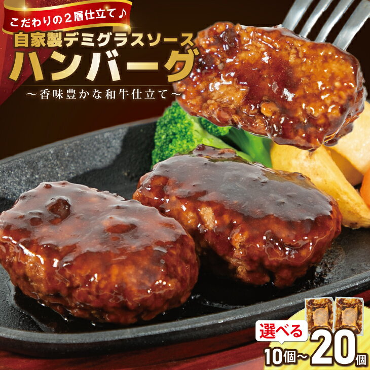 【ふるさと納税】 ＼★20個入り限定★レビューキャンペーン実施中！！／ 自家製デミグラスソースハンバーグ ≪内容量が選べる！ 10個 20個≫ 冷凍・湯せんで簡単調理