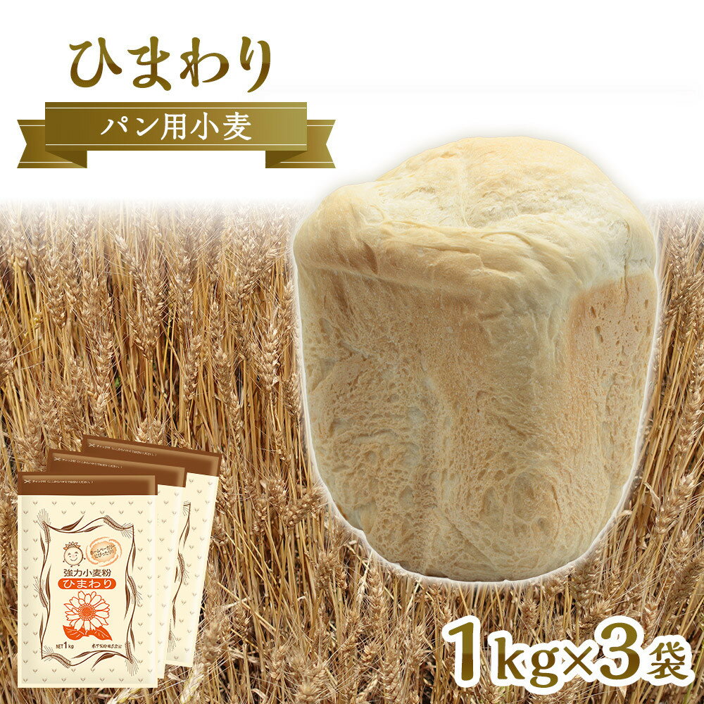 【ふるさと納税】パン用小麦粉「ひまわり」1kg×3袋