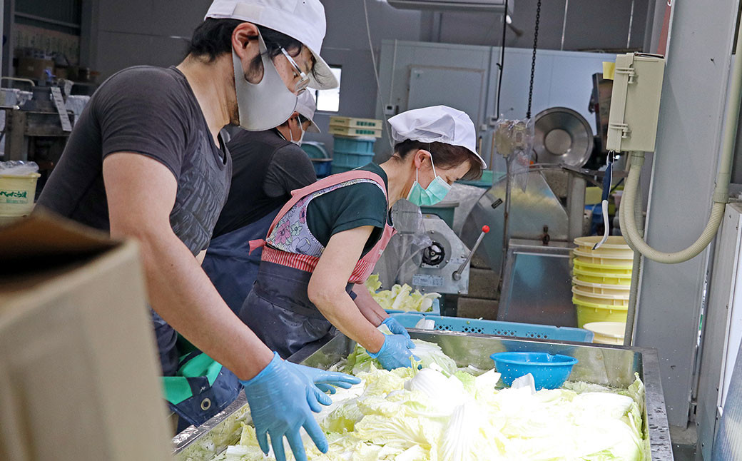 井上豊彦商店の 国産 朝鮮漬 ( キムチ ) アリラン 130g×5パック ＋ 香春 れんげ米 3kg セット お米