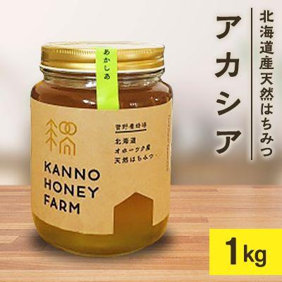 ふるさと納税 訓子府町 北海道産天然はちみつ　アカシア　1kg