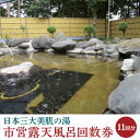 【ふるさと納税】日本三大美肌の湯　市営露天風呂回数券（11回分）
