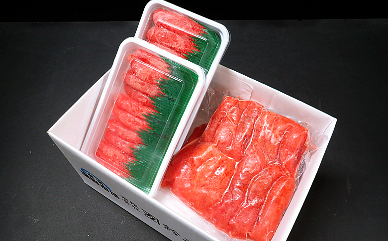 ＜12月8日決済分まで年内配送＞甘口たらこ400g、辛子明太子500g A-11067