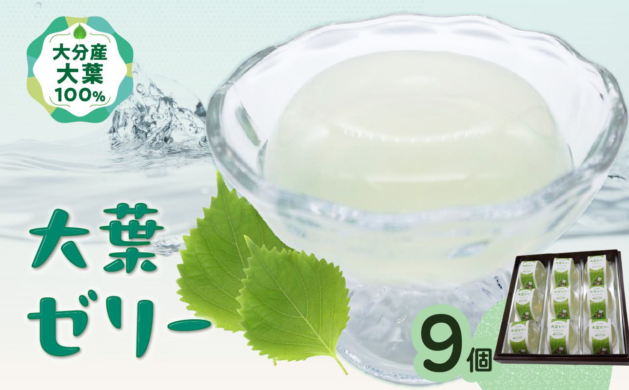 
                  大葉ゼリー 9個入り 大分産 大葉 しそ 紫蘇 ゼリー スイーツ おやつ シャーベット 手作り デザート J05009
                