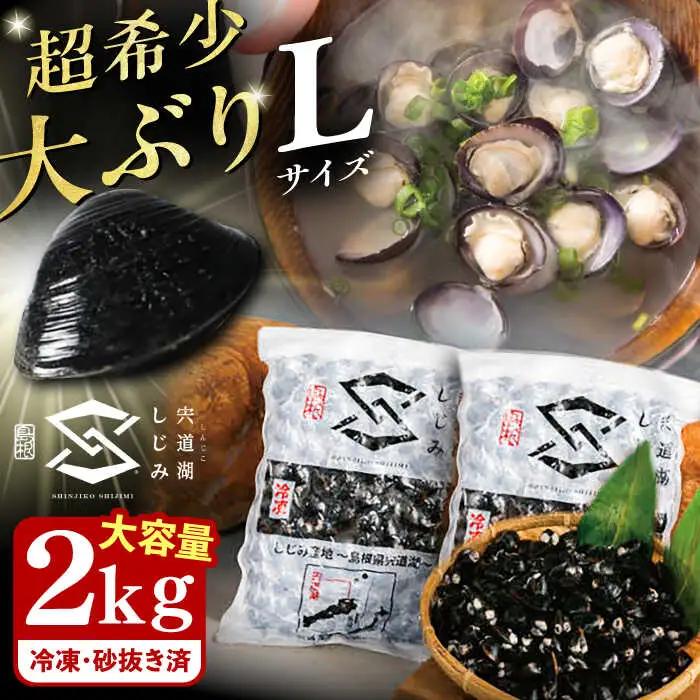 しじみ 地元でも入手困難なレアサイズ！ 宍道湖産ヤマトシジミ(冷凍砂抜き済み)Lサイズ1kg×2袋(2kg) 島根県松江市/宍道湖漁業協同組合[ALAZ003] しじみ しじみ