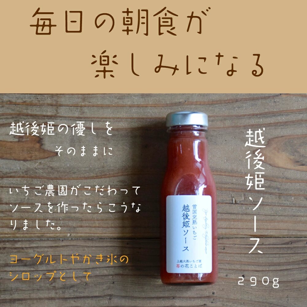 越後姫ソース（大瓶）　1瓶 いちご イチゴ 苺 加工品 お取