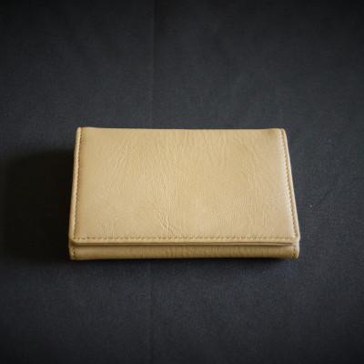 ふるさと納税 えびの市 シカ革　名刺入れ(ベージュ)