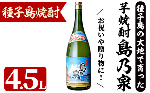 n111 四元酒造 焼酎セットH「島乃泉」(4.5L・4500ml×1本)