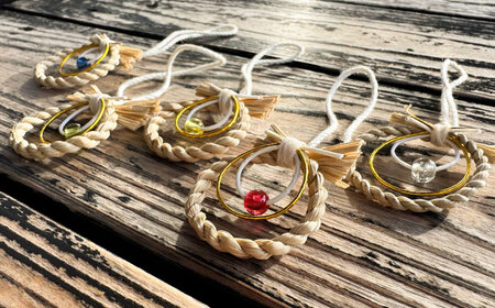 まこものしめかざり　みくじまもり　島根県松江市/豊付堂　真菰　マコモ　しめ縄　お祓い　お守り[ALEM005]