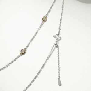 PT850/K18ピンクゴールド「2カラット」ステーションダイヤネックレス【2ct-90-5】
