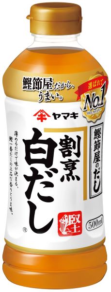 ヤマキ 割烹白だし 500ml 12本 中容量 おだし 煮物 かけつゆ 国内製造｜B276