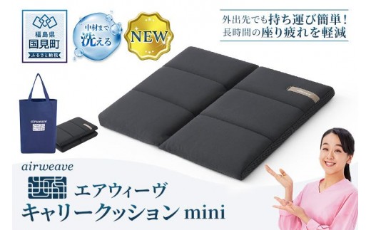
                  エアウィーヴ キャリークッションmini ｜【正規品】エアウィーヴ クッション 椅子 体圧分散 オフィスチェア 座布団 チェアクッション エアファイバー 折りたたみ コンパクト 持ち運び 快適 洗える 日本製 エアウィーブ airweave エアウイーヴ エアーウィーヴ ギフト プレゼント エアウィーブクッション エアウィーヴ エアウィーヴ エアウィーヴ エアウィーブ クッション
                