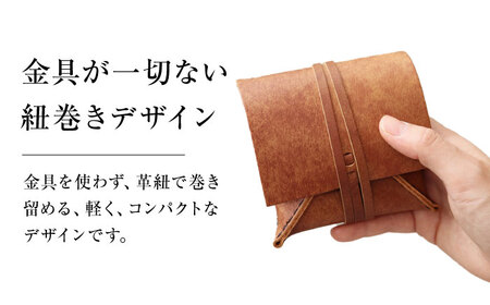 たて巻きウォレット アンティークブラウン 財布 二つ折り メンズ レディース 本革 コンパクト 大阪府高槻市/KAKURA[AOBI023]