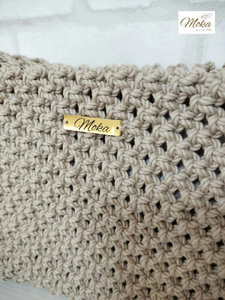 オーガニックコットンロープのマクラメ　ワンハンドルバッグ