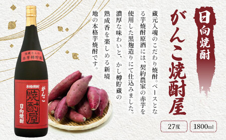 本格焼酎の旨さたっぷり！日々是好日、思う存分赤芋焼酎18本セット(各1800ml・がんこ焼酎屋 6本・ひむか寿 赤芋仕込み 12本)_K020-001