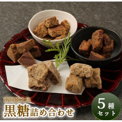 ふるさと納税 天城町 徳之島 天城町 黒糖5種詰め合わせセット 5袋(計720g)さとうきび 黒砂糖