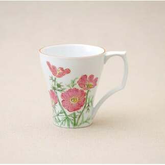 有田焼 絵変わりペアマグカップ 職人舎  【伝統工芸士・秋月ちぐさ】食器 器 うつわ 赤絵 モダン コーヒー 伝統工芸 手描き 工業組合 A40-349_イメージ5