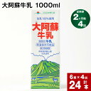 【ふるさと納税】【定期便】【2ヶ月毎 4回】 大阿蘇牛乳 1000ml 計24本 (6本×4回) 牛乳 成分無調整牛乳 1L パック 乳飲料 乳性飲料 熊本県産