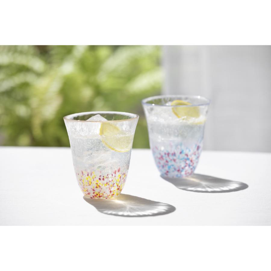 ＜津軽びいどろ＞sakuraグラスペア（菜の花・青い空）