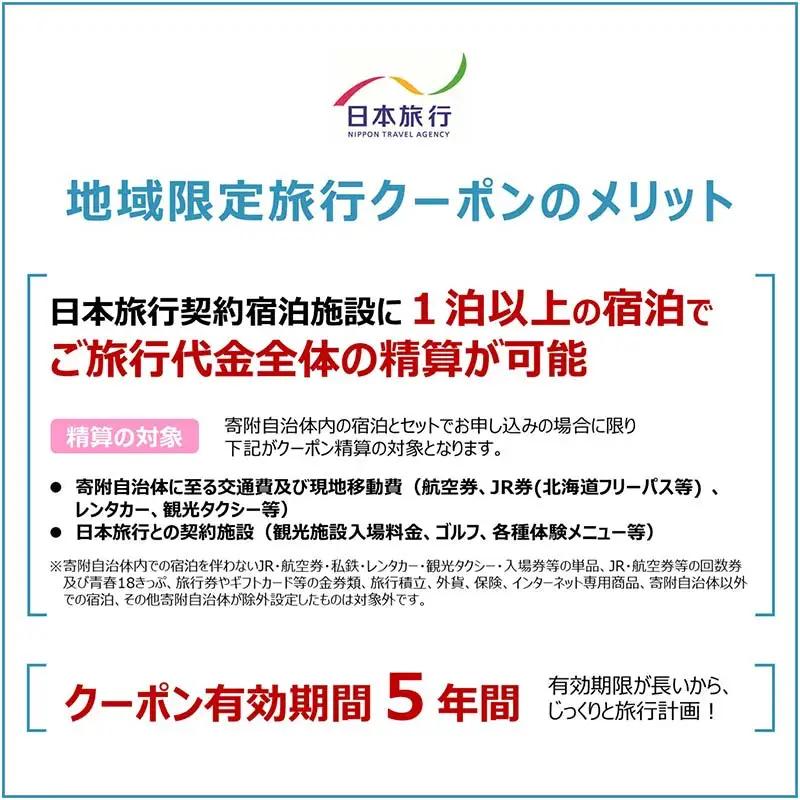 北海道 日本旅行 地域限定旅行クーポン300,000円分(Eメール発行) チケット 旅行 宿泊券 ホテル 観光 旅行 旅行券 交通費 体験  宿泊 夏休み 冬休み  F6S-346