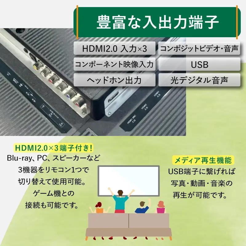 チューナーレステレビ 75V型 4K対応 テレビ