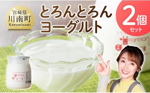 とろんとろんヨーグルト2個セット 【 ZIP!で紹介 とろんとろんヨーグルト トロントロンヨーグルト トロントロン 乳製品 川南町 送料無料 】