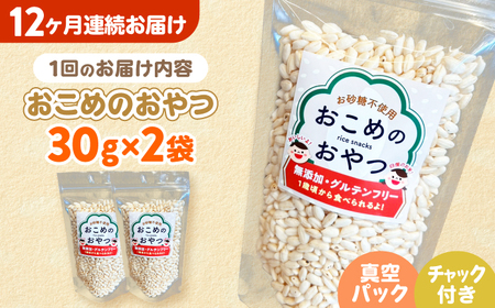 【全12回定期便】おこめのおやつ 2袋セット【株式会社キゴコロ】[YDZ022]