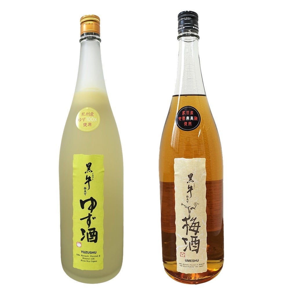 
            黒牛仕立て梅酒 柚子酒 1.8L 2本セット 名手酒造 ［Nt6］
          
