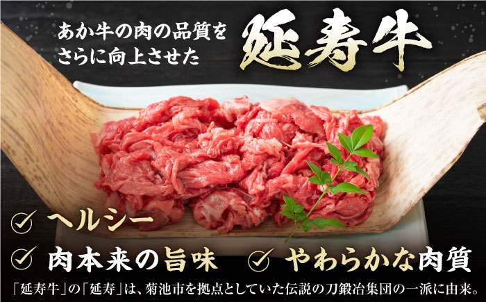 【3回定期便】熊本県産 延寿牛 あか牛 切り落とし 約 250g×4P【有限会社 九州食肉産業】 [ZDQ101]